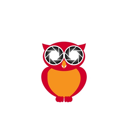 Owl with photographic focusのイラスト素材