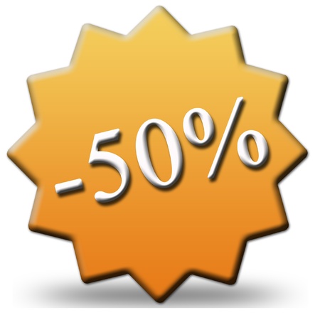  50 percent discountの写真素材