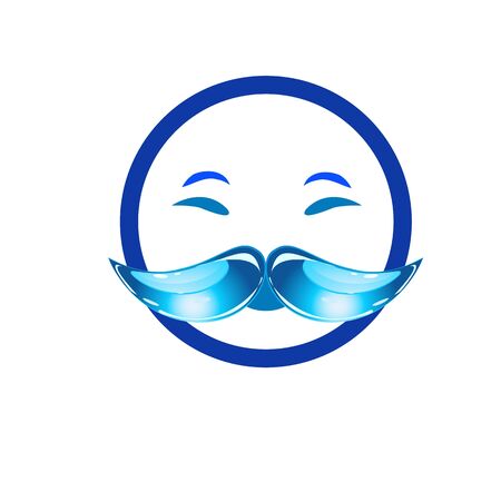 Mustache logoのイラスト素材