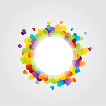 Design element with colorful heartsのイラスト素材