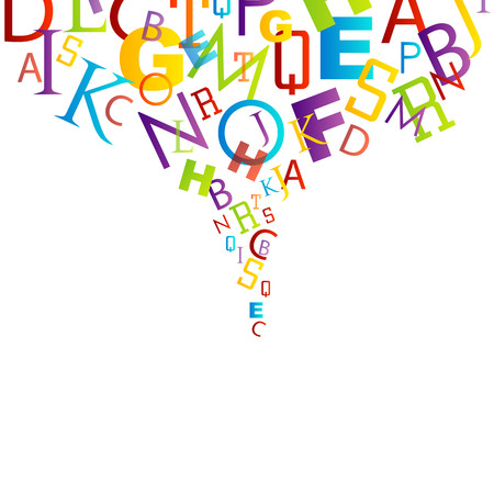 Background with colorful lettersのイラスト素材