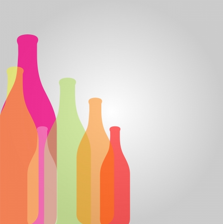 Background with colorful bottlesのイラスト素材