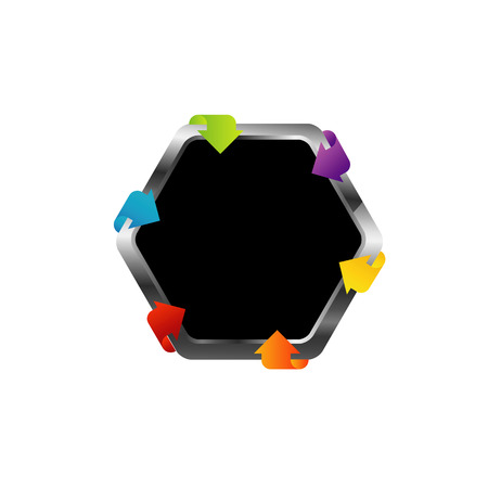 Hexagon shaped design element のイラスト素材