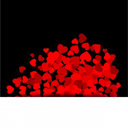 Design element with red heartsのイラスト素材