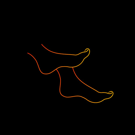 Isolated feet diagramのイラスト素材