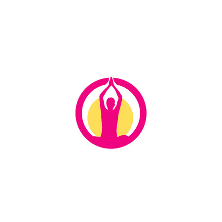 icon for yoga or fitness centerのイラスト素材