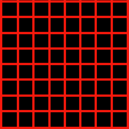 Optical illusion with maroon lines on black のイラスト素材