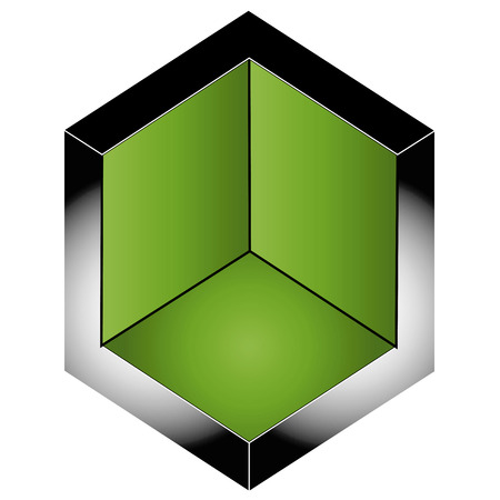 	Isometric section of 3d spaceのイラスト素材