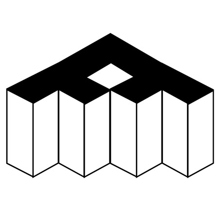 Isometric object - architectural 3d object axonometric view のイラスト素材