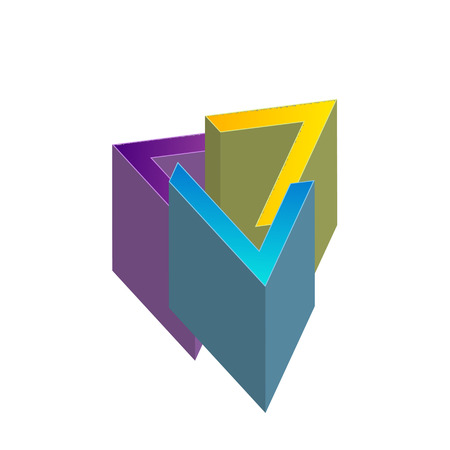 Geometric shape company logo designのイラスト素材
