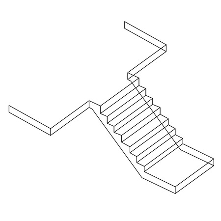 Drawing of a Reinforced Cement Concrete stairのイラスト素材