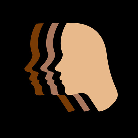 Silhouette showing tanning of skin