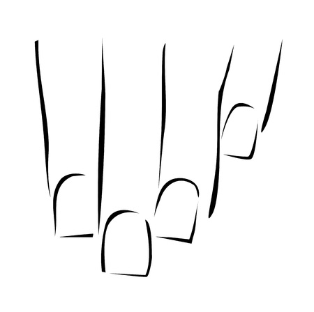 Graphic showing nail care or manicureのイラスト素材