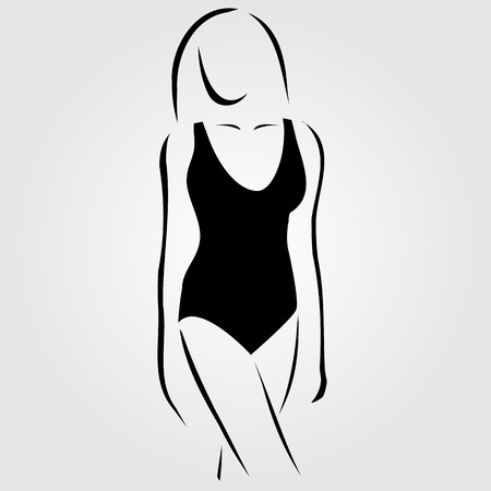 Woman wearing swimsuitのイラスト素材