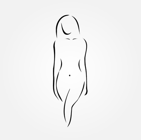 A nude womanのイラスト素材