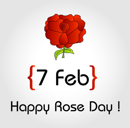 Happy Rose day card for february 7thのイラスト素材