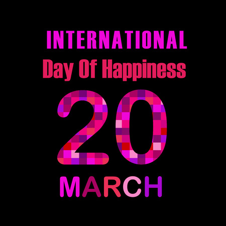 International Day of Happiness- Commemorative Day March 20のイラスト素材