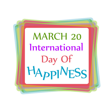 Day of Happiness card for webのイラスト素材