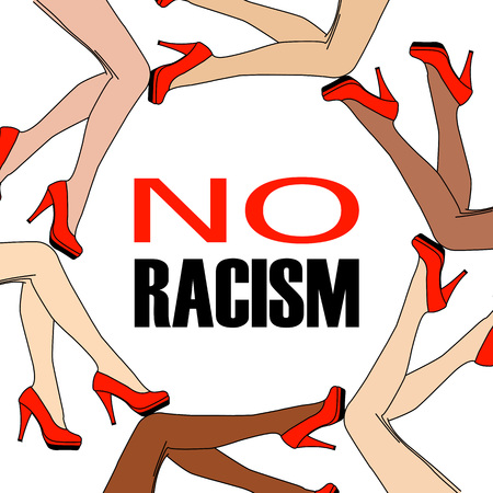 Showing No racismのイラスト素材
