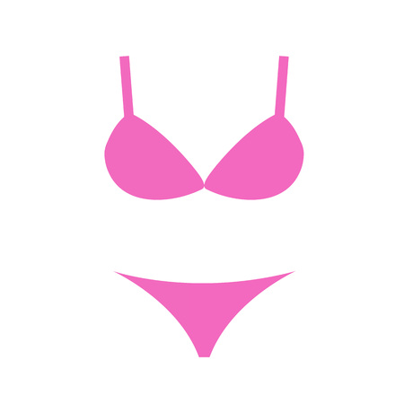 Pink Swimsuit isolatedのイラスト素材