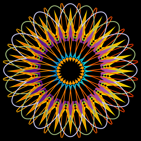Geometric Mandala representing cosmosのイラスト素材