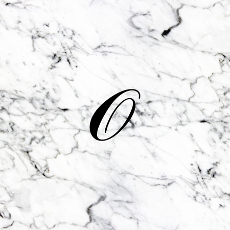 Abstract natural marble texture and alphabet Oの写真素材