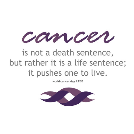 Cancer survivor quotes- For world Cancer Day February 4thのイラスト素材