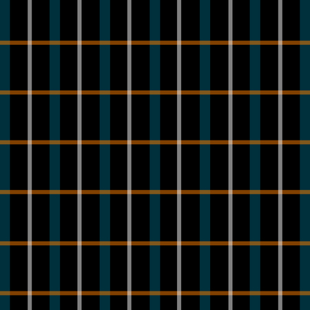 Modern check grid plaid pattern texture in soft orange and blueのイラスト素材