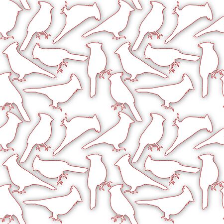 Male Northern Cardinal seamless backgroundの写真素材