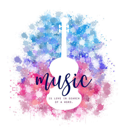 Music is love in search of a word- music quotesのイラスト素材