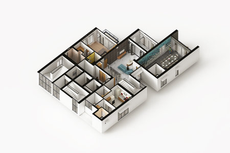 4 bedroom Duplex Apartment typical floor plan 1の写真素材