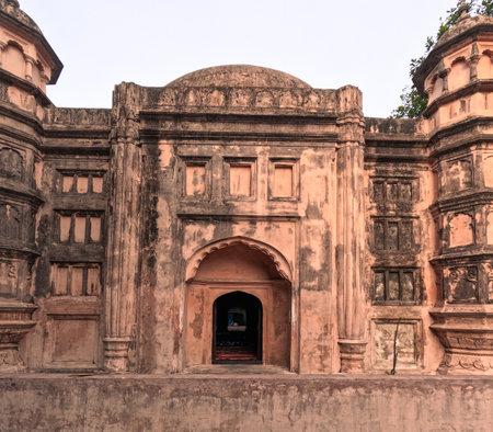 Arched entrance and series of niches of Hazrat Haji Khwaja Shahbaz Jame Masjid Shahbaz Khan Mosqueの写真素材