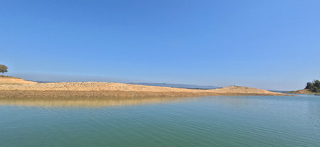 Coastline of shore Kaptai Lake Rangamati Chittagongの写真素材