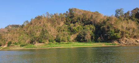 Countryside landscape of surroundings around Kaptai lake hill tracts region of Bangladeshの写真素材