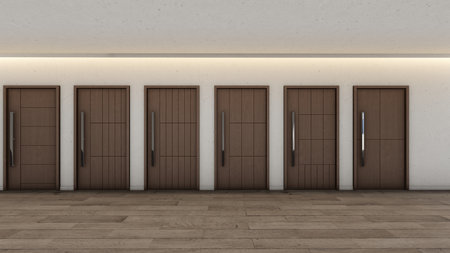 Minimalist style interior and Architectural doors 3d rendering  2の写真素材
