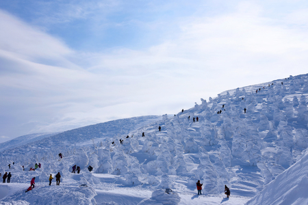 Snow Monsters of Mt.Zao in Yamagata , Japanの写真素材