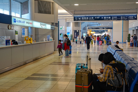 View of Sendai Airport interior. An international airport located in the city of Natori, Miyagi, Japanのeditorial素材