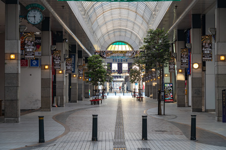 View of Hapina Nakakecho Shopping Arcade, a popular main Shopping street area in Sendai, Miyagi, Japan.のeditorial素材