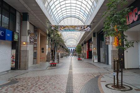 View of Hapina Nakakecho Shopping Arcade, a popular main Shopping street area in Sendai, Miyagi, Japan.のeditorial素材