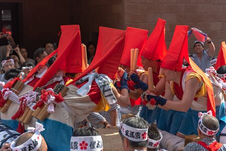 Tenjin Festival of Osaka with thousand of attendants and spectators. The Top Three Festivals in Japan, along with the Gion Matsuri of Kyoto and the Kanda Matsuri of Tokyoのeditorial素材
