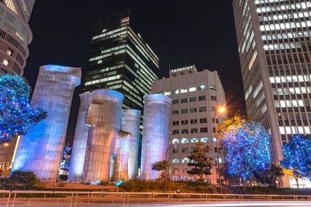 Festival of the Lights in Osaka. The winter illumination events, Midosuji Illumination and Hikari Renaissance.のeditorial素材