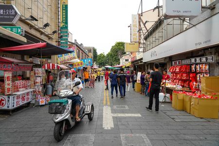 Anping old street ( Yanping Street ). A historic street in Anping district, also is the oldest street in Tainan, Taiwan.のeditorial素材