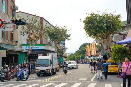 Anping old street ( Yanping Street ). A historic street in Anping district, also is the oldest street in Tainan, Taiwan.のeditorial素材