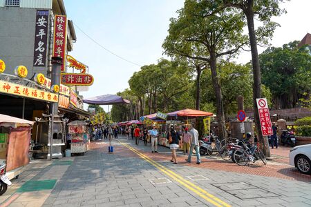 Anping old street ( Yanping Street ). A historic street in Anping district, also is the oldest street in Tainan, Taiwan.のeditorial素材