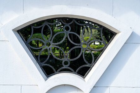 The side wall window of traditional buildingの写真素材