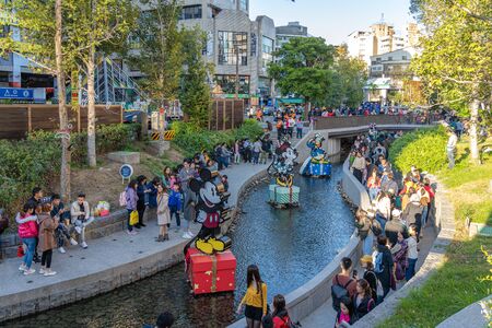 Taichung, Taiwan - Dec 8, 2019 : Christmas Disney Dream happens festive event in Taichungのeditorial素材