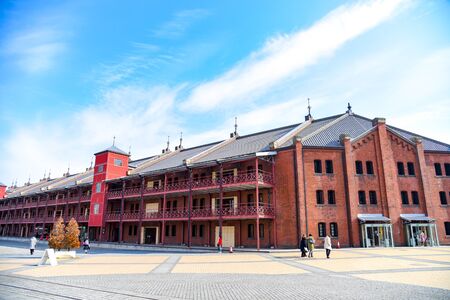 Yokohama Red Brick Warehouse at Minato Mirai 21 area of Yokohama City in Kanagawa, Japan. Yokohama is the second largest city in Japan by population and most populous.のeditorial素材