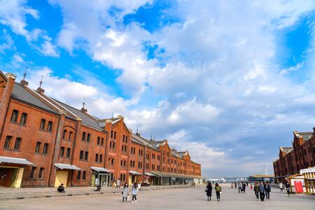 Yokohama Red Brick Warehouse at Minato Mirai 21 area of Yokohama City in Kanagawa, Japan. Yokohama is the second largest city in Japan by population and most populous.のeditorial素材