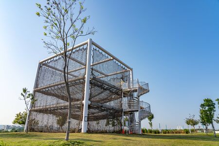 Taichung Central Park at the Shuinan Economic and Trade Area in blue sky sunny day. Former Shuinan...