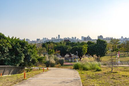 Taichung Central Park at the Shuinan Economic and Trade Area in blue sky sunny day. Former Shuinan...
